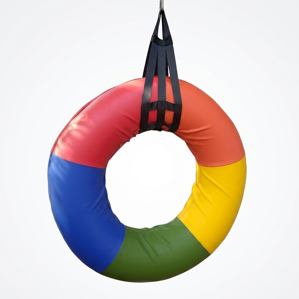 Premium Padded Sensory Donut Swing - Indoor/Outdoor Therapy Swing for Kids - Image 2