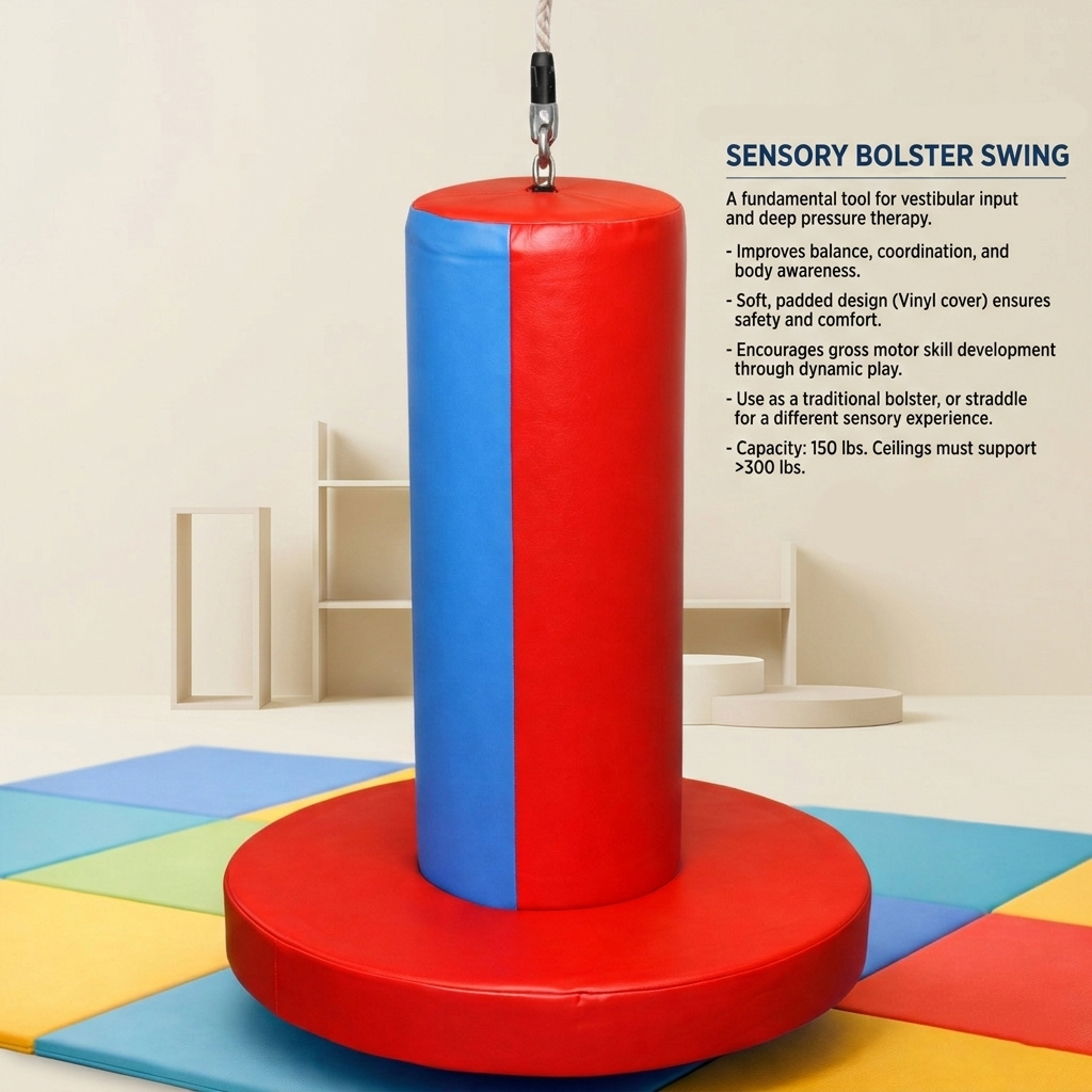 Sensory Bolster Swing Professional Vestibular & Deep Pressure Therapy Tool - Image 2