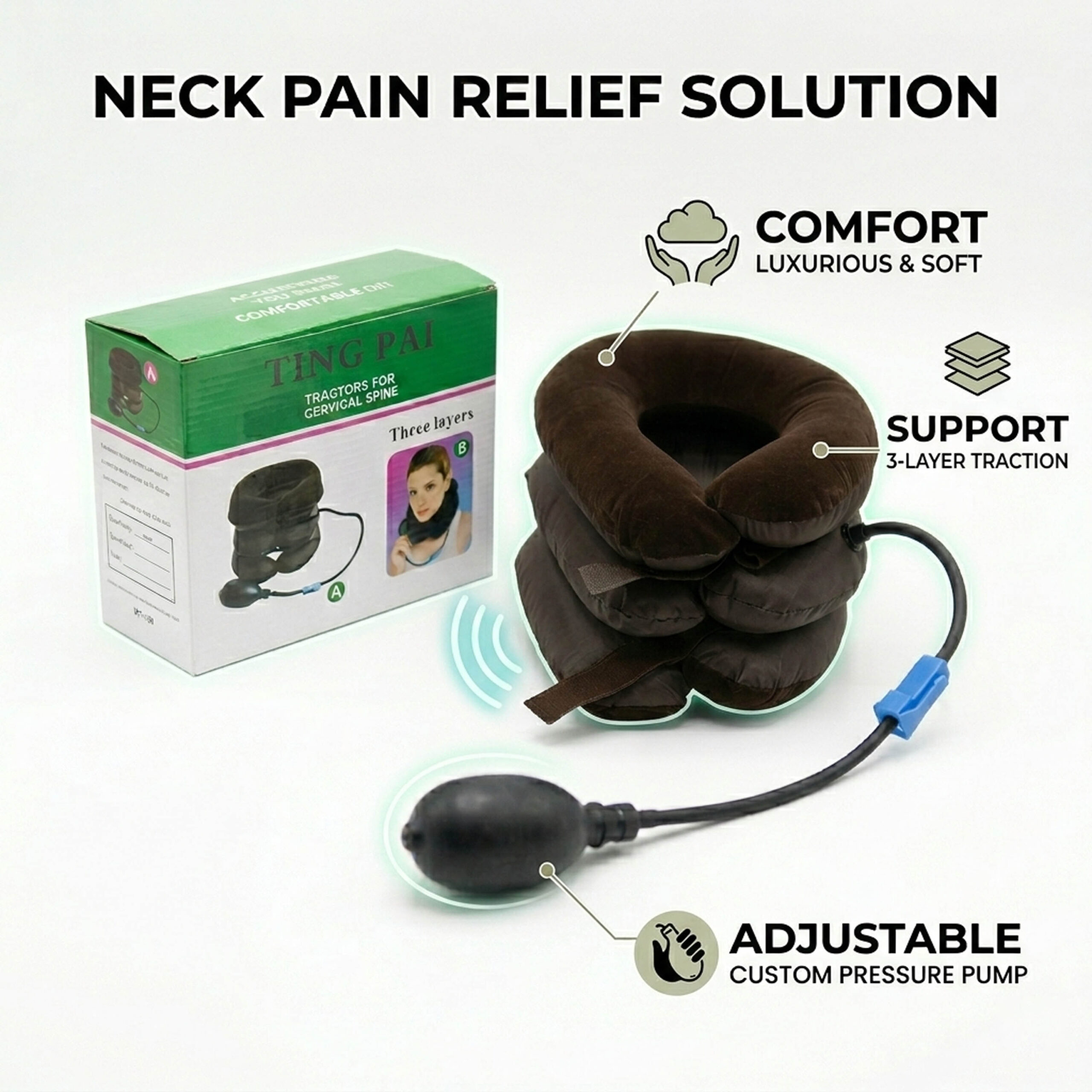 Cervical Traction Cushion – Inflatable Neck Pain Relief & Spine Support - Image 4
