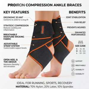 Conwell 5902 Ankle Support – Professional Elastic Compression Brace (Made in Taiwan)