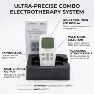 Astramed AN-777 Ultra-Precise Combo Electrotherapy System TENS, EMS & Massage