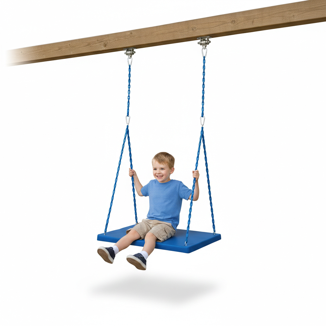 Premium Heavy-Duty Platform Swing with Protective Coated Chains - Image 4