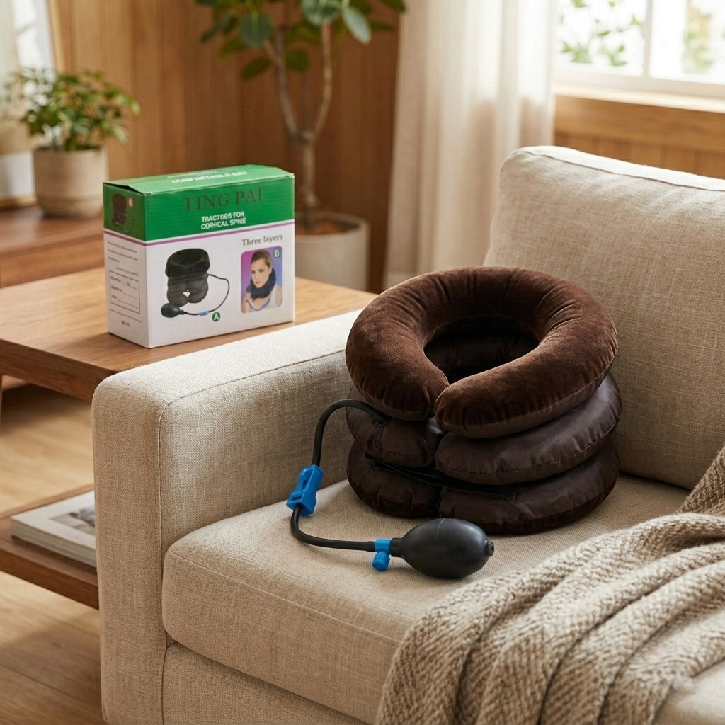 Cervical Traction Cushion – Inflatable Neck Pain Relief & Spine Support