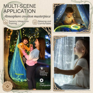 Premium Sensory Fiber Optic Glow Strands - Multicolored LED Visual Therapy