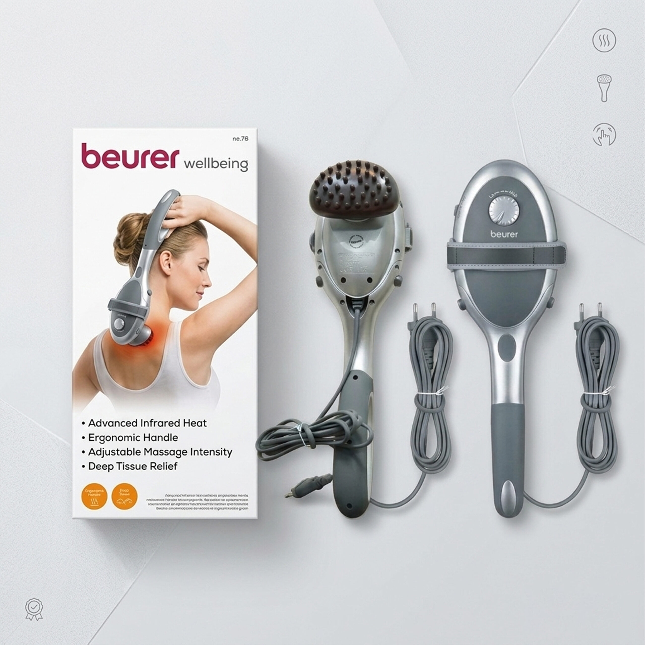Beurer MG 70 Infrared Tapping Massager 2-in-1 Handheld Deep Tissue Massager